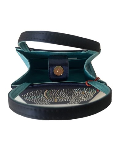 Braccialini italienische Leder & Seide Handtasche Firenze Cigno B3731 Elefant nieten - Bild 24 von 24