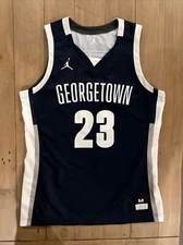 Nike Jordan Georgetown Ultimate Flight Basketball Jersey Woman's M Navy 928696