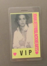 Joan Jett backstage pass laminated VIP   !