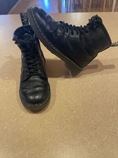 Doc Dr. Martens Size 3 Black 8 Eye Combat Boots Side Zip 1460 J Kids Youth Boot