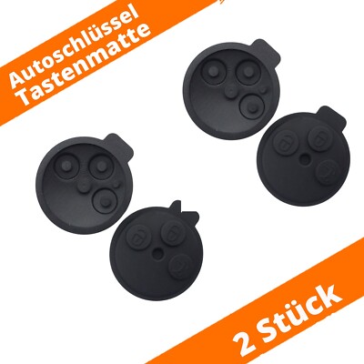 2 x Ersatz Schlüssel Tastenfeld Smart 451 ForTwo ForFour Roadstar Fernbedienung*