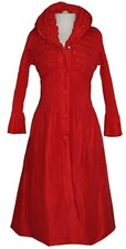 Jerry T Jacket Nwt Size Small Red Spread Lapel Snap Front Lined Lined