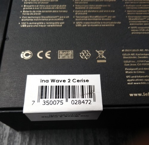 LELO INA WAVE 2 RABBIT VIBRATOR (CERISE) ⭐️NEW IN BOX⭐️ - Picture 3 of 7