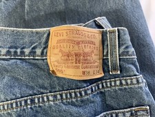 Vintage Levis 505 Regular Fit Straight Leg Jeans 38x34 Blue Wash Fade EUC