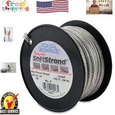 Durable Stainless Steel Picture Wrapping Wire, 100 lb Capacity, 125 ft Length