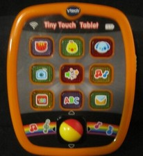 VTech Orange Tiny Touch Tablet Lights Sounds Music Talks