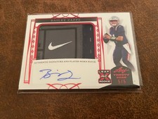 2022 leaf trinity Patch/auto Bailey Zappe XRC #5/5 NICE Nike Tag