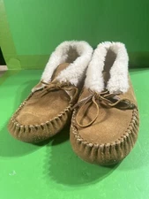 MINNETONKA 40051 Womens Trapper Brown Moccasin Slipper Shoe Sz 11