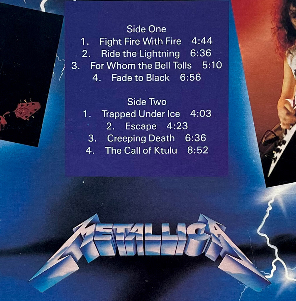 メタリカ Ride The Lightning 輸入盤レコード Metallica – Ride The Lightning – Vinyl (LP, Album), 1984