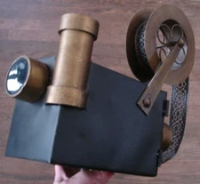 Cinema film movie PROJECTOR MAILBOX hand crank folk art tech room Office Mail