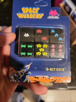 Turn One 8-Bit Dice: Space Invaders Unique collectible vintage 