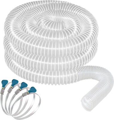 Manguera de PVC resistente para recolección de polvo de 2 1/2'' x 20', flexible..