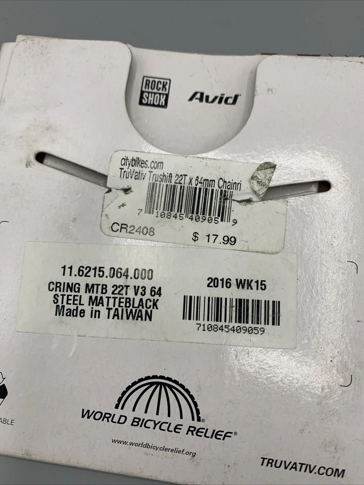 Avid Truvativ Trushift 22 Tooth 22T 4 Arm 64 mm BCD 11.6215.064.000 - Image 3 of 4