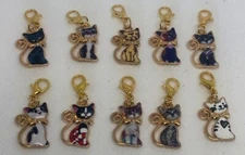 Charm Clip-On Colorful Cat Kitten Bracelet Purse Bag Zipper Backpack Keychain