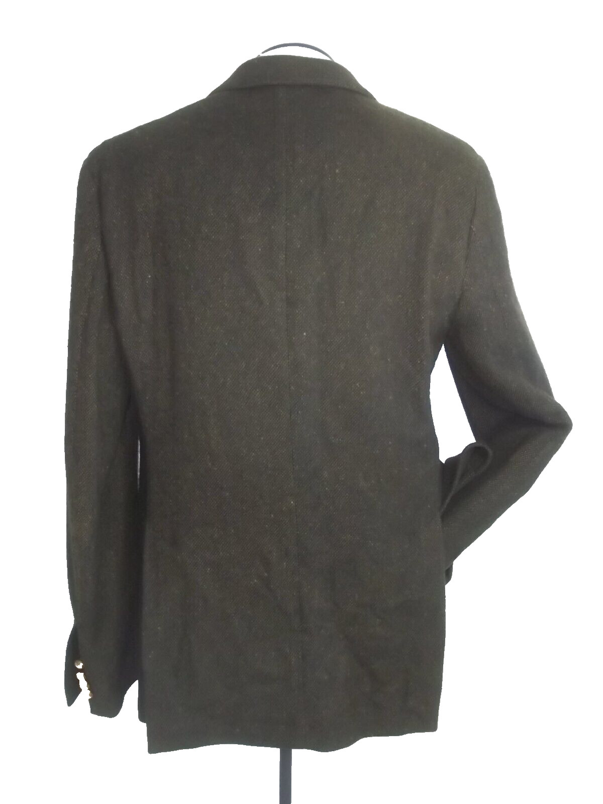 @Piombo Green Flake 2Button Side Vent Flannel Woo… - image 8