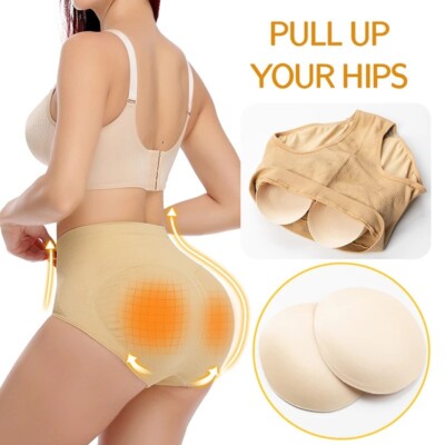 Donne Imbottite Push Up Panties Butt Lifter Shaper Fake Ass Glutei Hip Pads Controllo Invisibile Mutandine Slip Biancheria Intima Lingerie - Foto 4