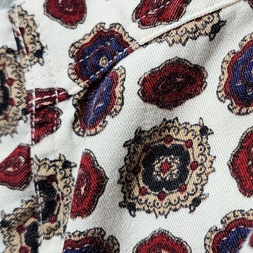 Camisa de vestir Entro para hombre X-Grande con estampado de cachemira multicolor con botones - Imagen 2 de 6