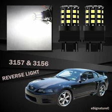 2 x White Backup Reverse Light 3157 3156 33SMD LED For 2000 - 2004 Ford Mustang