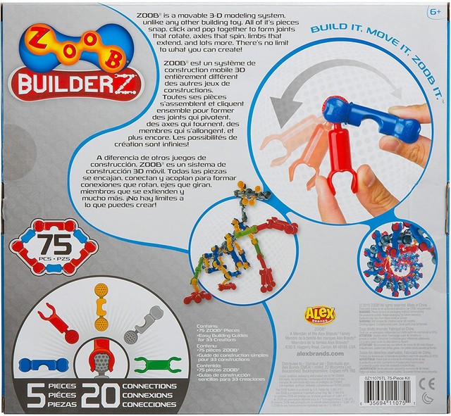 ZOOB Builder 500 Piece Building Set w/Durable Plastic Storage Tub Toys for Kids. | eBay