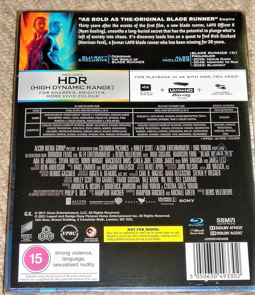Blade Runner 2049 - Mondo 4K Ultra 4k HD Bluray Steelbook - Image 3 of 4