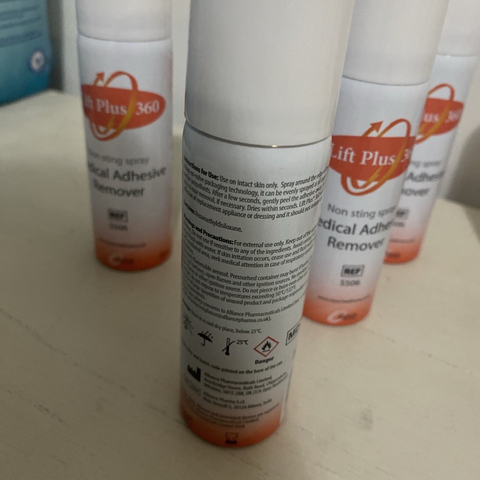 6 X LIFT PLUS 360 MEDICAL ADHESIVE REMOVER SPRAY STOMA CARE eBay