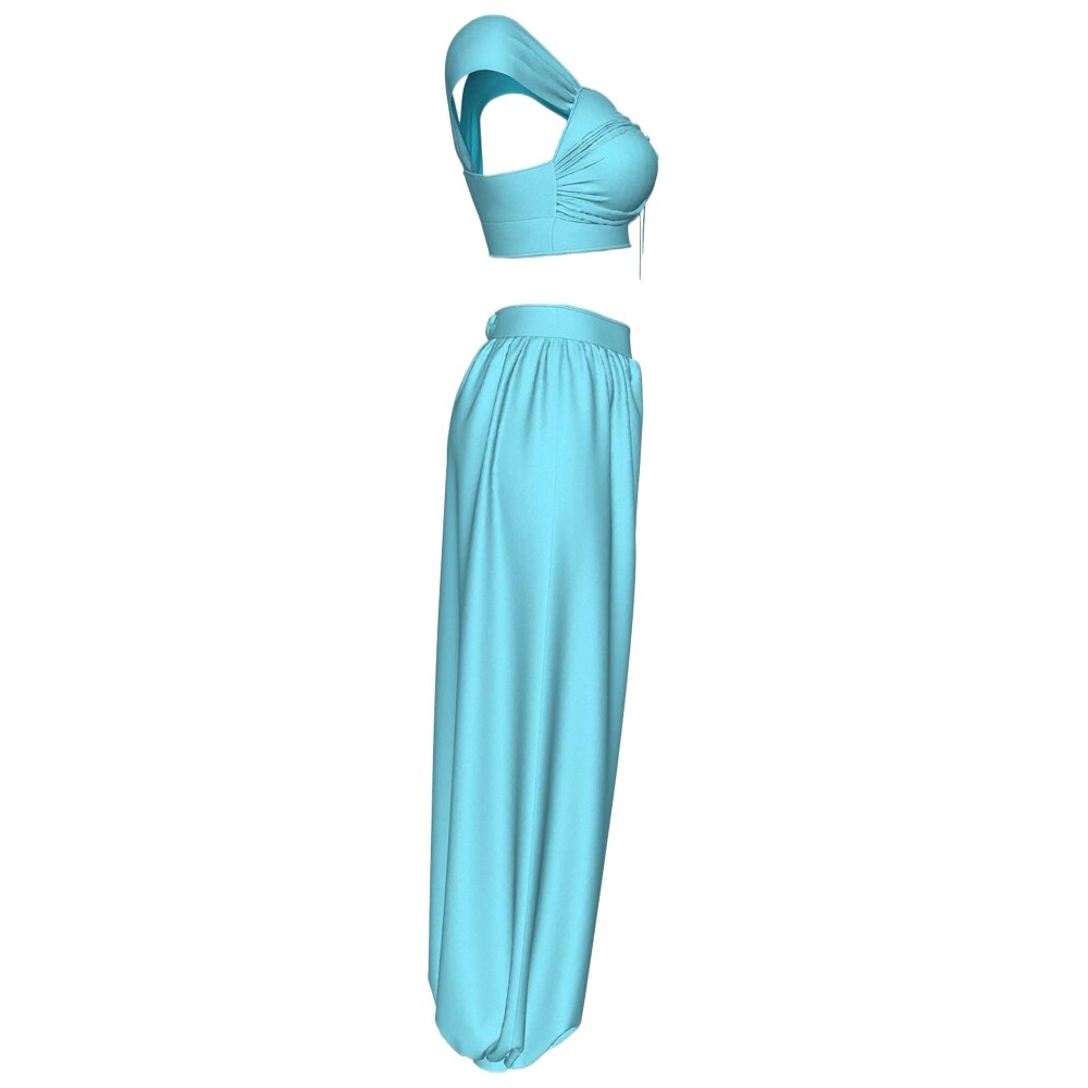 Costume Danse Du Ventre Femme Jasmin Princesse - Crop Top + Pantalon Lanterne + Coiffe - Halloween Carnaval Cosplay Aladdin
