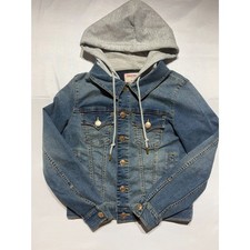 True Religion Denim Jacket With Gray Hood