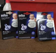 3 Pack 40 Ct Ea Braun ThermoScan Lens Filters Ear Thermometer Covers 120 Total