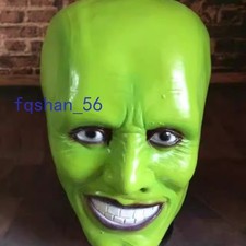 Movie The Mask Jim Carrey Green Latex Mask Co...