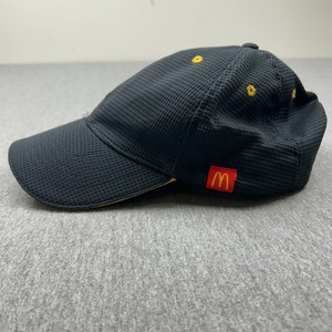 Mcdonalds Employees Cap Uniform Hat Adjustable Unisex Black Yellow One Size