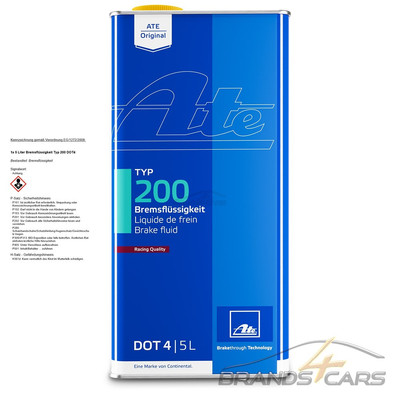 ATE BREMSEN FLÜSSIGKEIT BREMSFLÜSSIGKEIT 5 LITER TYP 200 DOT-4  30974216