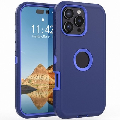 For iPhone 11 12 13 14 15 16e 17 Pro Max Phone Case Shockproof Heavy Duty Cover