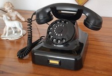 BELLISSIMO ANTICO TELEFONO W48 ANALOGICO IN BACHELITE NERO DEL 65 FUNZIONANTE