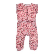 Hessnatur, Strampler, Größe: 74/80, Rot/Weiß, Baumwolle, Gepunktet, Mädchen #6Y1