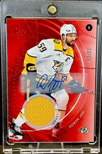 Roman Josi 2025-26 UD SP Game Used Hockey Jersey Autograph Red #174 /65