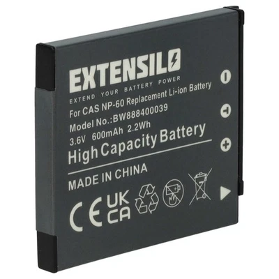 EXTENSILO Akku für Casio Exilim EX-Z9 EX-Z22 EX-Z29 EX-Z85 EX-Z25 EX-Z80 600mAh 3,7V