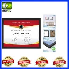 Bliss Collection Black Document Frame 8.5x11 - Perfect for Awards & Certificates