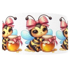 1.5" 1 yard Garden Bee Bumble bug insect honey Grosgrain Ribbon 1272482