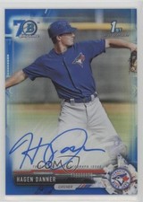 2017 Bowman Draft Blue Refractor 70th Anniversary 24/70 Hagen Danner Auto 8mh