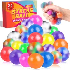 24 Pack Stress Balls for Adults Anxiety Relief Soft Squeeze Therapy Balls