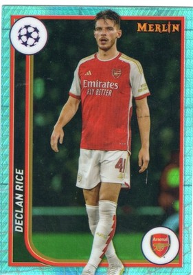 2023-2024 Topps Merlin Declan Rice Aqua #13 - Arsenal 