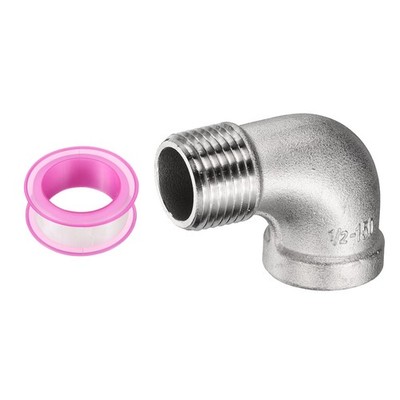 90° Edelstahl-Gewinde-Adapter G1/2 m/w für Sanitär/Heizung