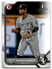 2022 Bowman Draft #BD-183 Jordan Sprinkle Chicago White Sox