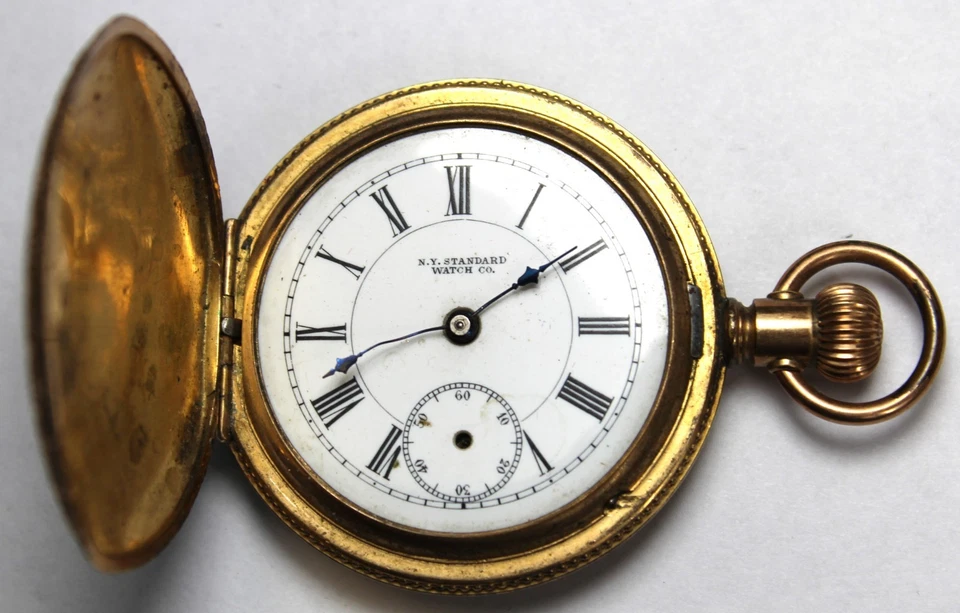 1903 New York Standard 44 6s 7j RGP FANCY Hunter Pocket Watch - Parts/Repair - Image 2 of 4