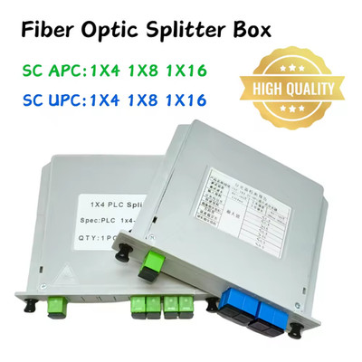 Fiber Optic PLC Splitter SC/APC 1x2/4/8/16/32 Plc Splitter waterproof SC UPC LGX