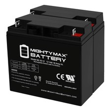 Mighty Max 12V 18AH SLA Battery For Pride Mobility Go-Go Sport S74 - 2 Pack