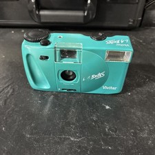 Vivitar L.A. Brites Focus Free 35mm Manual Point and Shoot Camera - Teal