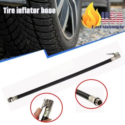 Air Tyre Inflator Pressure Car Auto Tire Hose Pump Gauge Hose Connector Flexible