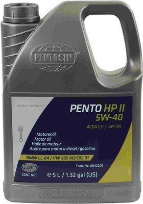 (10 LiTer) PENTO HIGH PERFORMANCE II 5W-40 Engine Motor Oil For AUDI MERCEDES VW