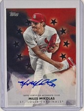 2024 Topps Series 1 Baseball Stars Black /199 Miles Mikolas #BSA-MMI Auto